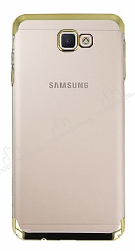 Eiroo Radiant Samsung Galaxy J7 Prime / J7 Prime 2 Gold Kenarl effaf Rubber Klf