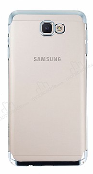 Eiroo Radiant Samsung Galaxy J7 Prime / J7 Prime 2 Silver Kenarl effaf Rubber Klf