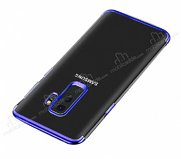 Eiroo Radiant Samsung Galaxy J8 Lacivert Kenarl effaf Silikon Klf