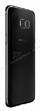Eiroo Radiant Samsung Galaxy S7 Edge Siyah Kenarl effaf Rubber Klf