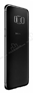 Eiroo Radiant Samsung Galaxy S8 Siyah Kenarl effaf Rubber Klf