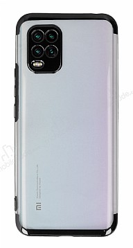 Eiroo Electro Xiaomi Mi 10 Lite Siyah Kenarl effaf Silikon Klf