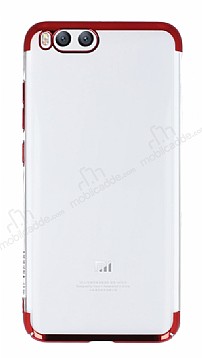 Eiroo Radiant Xiaomi Mi 6 Krmz Kenarl effaf Rubber Klf