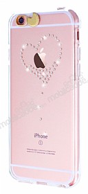 Eiroo Rainbow iPhone 6 / 6S Fla Sensrl Tal Kalp effaf Silikon Klf
