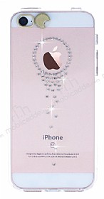 Eiroo Rainbow iPhone SE / 5 / 5S Fla Sensrl Tal Damla effaf Silikon Klf