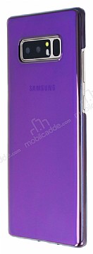 Eiroo Reflection Samsung Galaxy Note 8 Tam Kenar Koruma Mor Rubber Klf