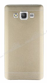 Eiroo Resistant Samsung Galaxy Grand Prime ift Katmanl Metal Gold Klf