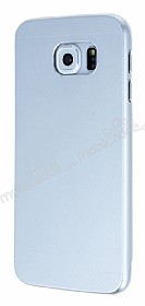 Eiroo Resistant Samsung i9800 Galaxy S6 ift Katmanl Metal Silver Klf