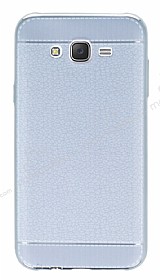 Samsung Galaxy J7 Diki zli Silver Silikon Klf