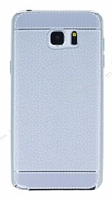 Samsung Galaxy Note 5 Diki zli Silver Silikon Klf