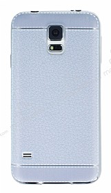 Samsung i9600 Galaxy S5 Diki zli Silver Silikon Klf
