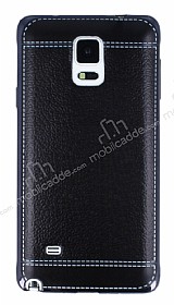 Samsung N9100 Galaxy Note 4 Diki zli Siyah Silikon Klf