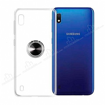 Eiroo Ring Crystal Samsung Galaxy A10 Yzkl Siyah Silikon Klf