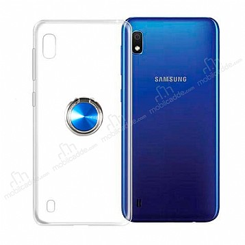 Eiroo Ring Crystal Samsung Galaxy A10 Yzkl Mavi Silikon Klf