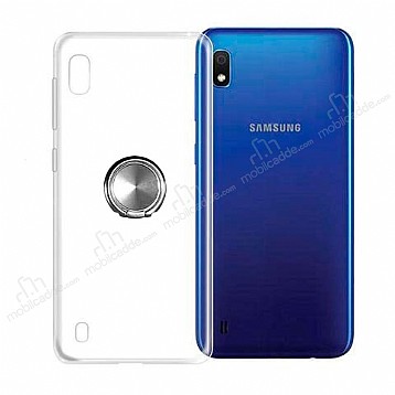 Eiroo Ring Crystal Samsung Galaxy A10 Yzkl Silver Silikon Klf
