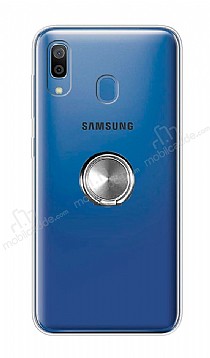 Eiroo Ring Crystal Samsung Galaxy A20 Yzkl Silver Silikon Klf
