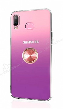 Eiroo Ring Crystal Samsung Galaxy A6s Yzkl Rose Gold Silikon Klf