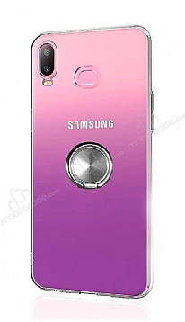 Eiroo Ring Crystal Samsung Galaxy A6s Yzkl Silver Silikon Klf