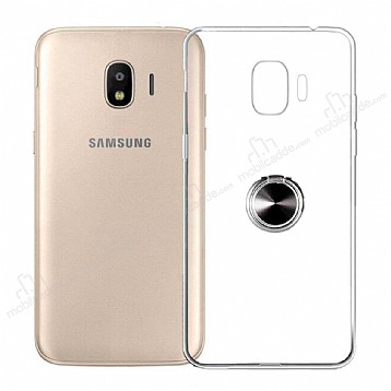 Eiroo Ring Crystal Samsung Galaxy J2 Core J260F Yzkl Siyah Silikon Klf