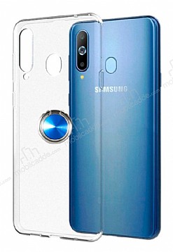 Eiroo Ring Crystal Samsung Galaxy M30 Yzkl Mavi Silikon Klf
