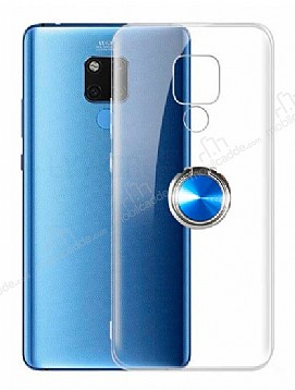 Eiroo Ring Crystal Huawei Mate 20 X Yzkl Mavi Silikon Klf