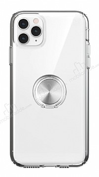 Eiroo Ring Crystal iPhone 11 Pro Max Silver Yzkl Silikon Klf