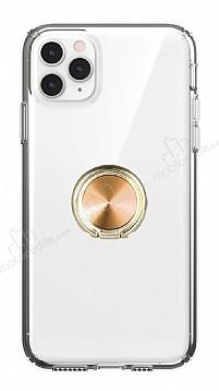 Eiroo Ring Crystal iPhone 11 Pro Max Gold Yzkl Silikon Klf