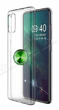 Eiroo Ring Crystal Samsung Galaxy A51 Yeil Yzkl Silikon Klf