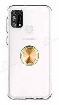 Eiroo Ring Crystal Samsung Galaxy M31 Gold Yzkl Silikon Klf