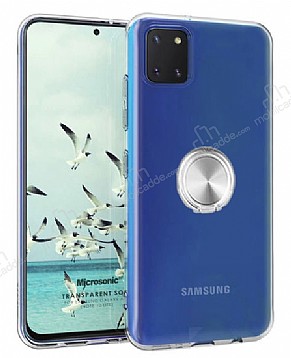 Eiroo Ring Crystal Samsung Galaxy Note 10 Lite Silver Yzkl Silikon Klf