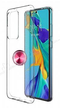 Eiroo Ring Crystal Samsung Galaxy S10 Lite Pembe Yzkl Silikon Klf