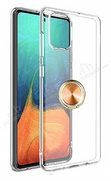 Eiroo Ring Crystal Samsung Galaxy S20 Plus Gold Yzkl Silikon Klf