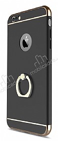 Eiroo Ring Fit iPhone 6 Plus / 6S Plus Selfie Yzkl Siyah Rubber Klf