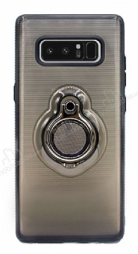 Eiroo Ring Flug Samsung Galaxy Note 8 Selfie Yzkl Siyah Rubber Klf