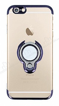 Eiroo Ring Laser iPhone 6 / 6S Selfie Yzkl Siyah Silikon Klf