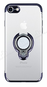 Eiroo Ring Laser iPhone 7 / 8 Selfie Yzkl Siyah Silikon Klf