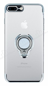 Eiroo Ring Laser iPhone 7 Plus / 8 Plus Selfie Yzkl Silver Silikon Klf