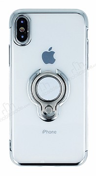 Eiroo Ring Laser iPhone X / XS Selfie Yzkl Silver Silikon Klf