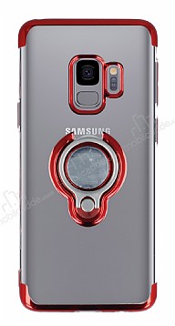 Eiroo Ring Laser Samsung Galaxy S9 Selfie Yzkl Krmz Silikon Klf