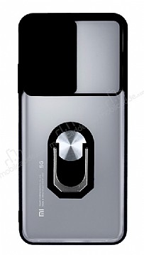 Eiroo Ring Lens Xiaomi Mi 10T Siyah Silikon Klf