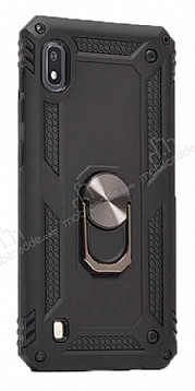 Eiroo Magnet Ring Samsung Galaxy A10 Ultra Koruma Siyah Klf