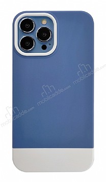 Eiroo Rip-Plug iPhone 13 Pro Max Mavi Silikon Kılıf