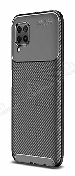 Eiroo Rugged Carbon Huawei P40 Lite Siyah Silikon Klf