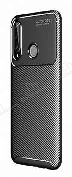 Eiroo Rugged Carbon Huawei Y6p Siyah Silikon Klf