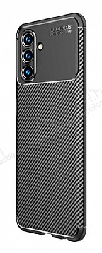 Eiroo Rugged Carbon Samsung Galaxy A04s Siyah Silikon Klf