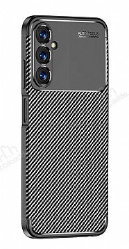 Eiroo Rugged Carbon Samsung Galaxy A05s Siyah Silikon Klf