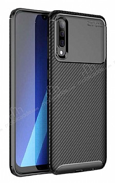 Eiroo Rugged Carbon Samsung Galaxy A50 Siyah Silikon Klf