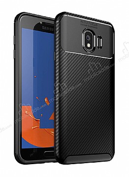 Eiroo Rugged Carbon Samsung Galaxy J4 Plus Siyah Silikon Klf