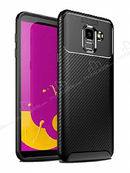 Eiroo Rugged Carbon Samsung Galaxy J6 Siyah Silikon Klf