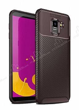Eiroo Rugged Carbon Samsung Galaxy J6 Kahverengi Silikon Klf